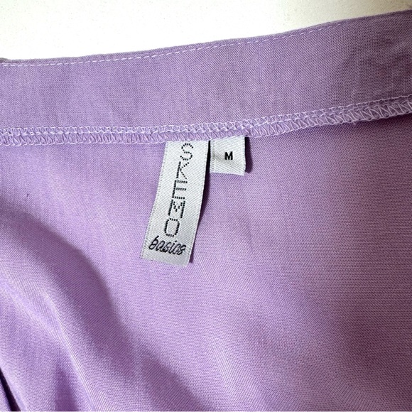 SKEMO NWT Lilac Purple Cut Out Bubble Sleeve Keyhole Mini Dress Size Medium $158 - Picture 3 of 12